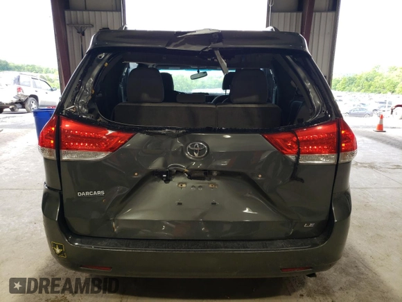 2012 Toyota Sienna LE AAS with VIN 5TDKK3DCXCS224922, listed as a Copart auction lot 57770865 with 210,320 mi miles and Salvage title. Bid and sale history available at DreamBid. Image 6.
