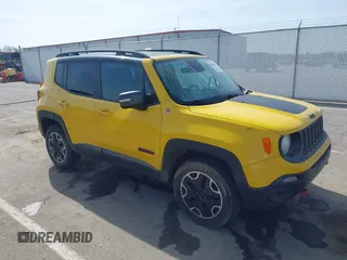 2017 Jeep Renegade Deserthawk z VIN ZACCJBCB6HPE46551, wystawiony jako IAAI lot #42070741 z przebiegiem 158 531 mil mil oraz . Historia ofert i sprzedaży dostępna na DreamBid. Obrazek 1.