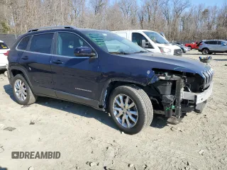 2014 Jeep Cherokee Limited with VIN 1C4PJLDB8EW143548, listed as a Copart auction lot 45170365 with 183,260 mi miles and Salvage Title. Bid and sale history available at carsss.com. Image 4.