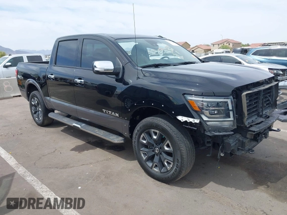 2021 Nissan Titan Pro-4X with VIN 1N6AA1ED8MN529124, listed as a IAAI auction lot 42212989 with 63,652 mi miles and . Bid and sale history available at DreamBid. Image 1.