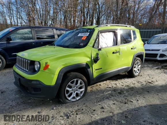 2018 Jeep Renegade Upland with VIN ZACCJBAB1JPJ48981, listed as a Copart auction lot 79749844 with Not provided miles and Non repairable. Bid and sale history available at DreamBid. Image 1.