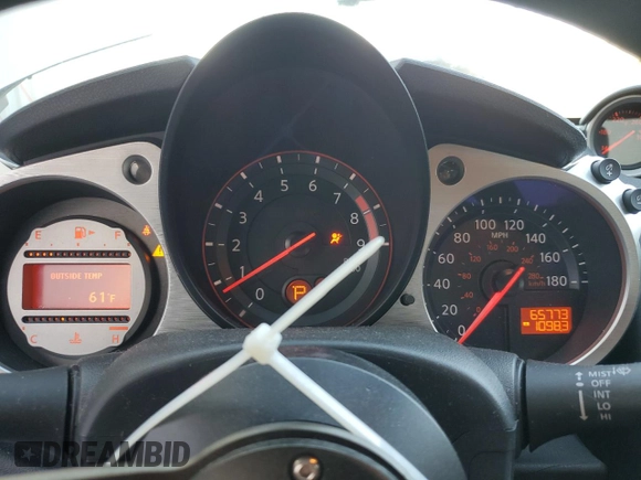 2010 Nissan 370Z with VIN JN1AZ4EH7AM500282, listed as a Copart auction lot 76578084 with 65,773 mi miles and Salvage Title. Bid and sale history available at DreamBid. Image 9.