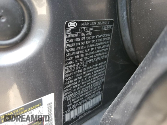 2018 Land Rover Range Rover Velar R-Dynamic SE with VIN SALYL2RX0JA735569, listed as a Copart auction lot 56007765 with 60,711 mi miles and Salvage title. Bid and sale history available at DreamBid. Image 13.