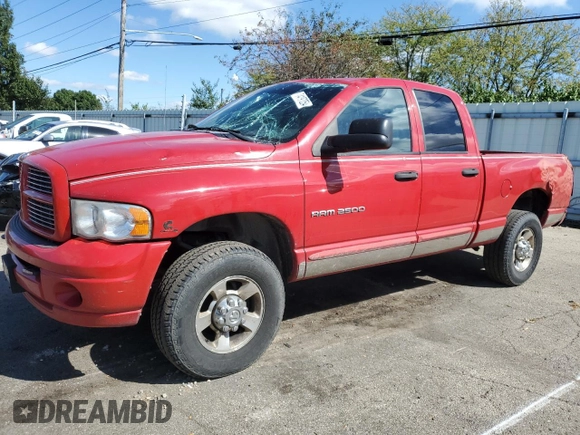 2005 Dodge 2500 SLT with VIN 3D7KR28C25G735712, listed as a Copart auction lot 74197254 with 260,908 mi miles and Salvage Title. Bid and sale history available at DreamBid. Image 1.