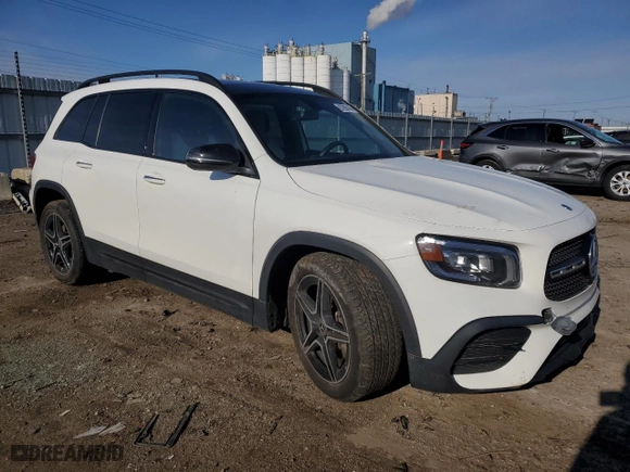 2023 Mercedes-Benz GLB with VIN W1N4M4HB0PW264080, listed as a Copart auction lot 87096434 with 26,870 mi miles and Salvage Title. Bid and sale history available at carsss.com. Image 4.