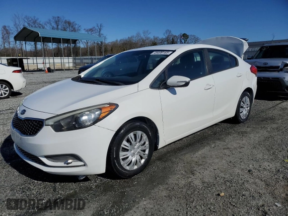 2015 Kia Forte LX with VIN KNAFX4A66F5330105, listed as a Copart auction lot 49499165 with 130,966 mi miles and Salvage Title. Bid and sale history available at carsss.com. Image 1.