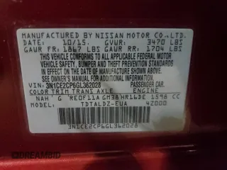 2016 Nissan Note SR z VIN 3N1CE2CP6GL362028, wystawiony jako Copart lot #85594244 z przebiegiem 99 837 mil mil oraz Czysty tytuł • Clean title. Historia ofert i sprzedaży dostępna na DreamBid. Obrazek 13.