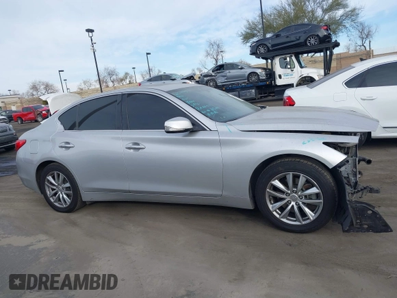 2017 Infiniti Q50 2.0t with VIN JN1CV7AP7HM641320, listed as a IAAI auction lot 41116062 with 164,024 mi miles. Bid and sale history available at carsss.com. Image 13.