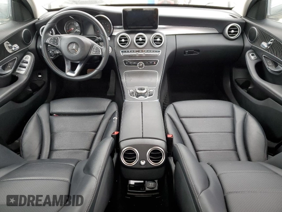 2017 Mercedes-Benz C 300 with VIN 55SWF4JB4HU232306, listed as a Copart auction lot 60287885 with 44,525 mi miles and Salvage title. Bid and sale history available at DreamBid. Image 8.