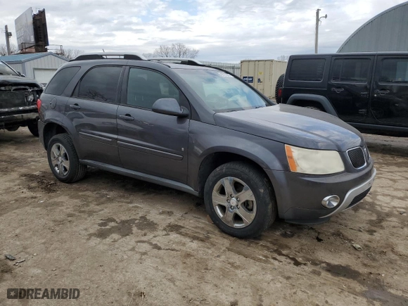 2007 Pontiac Torrent with VIN 2CKDL73FX76084145, listed as a Copart auction lot 43370385 with 164420 miles and Salvage Title. Bid and sale history available at carsss.com. Image 4.