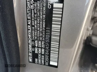 2005 Mercedes-Benz C 320 with VIN WDBRF84J45F570111, listed as a Copart auction lot 50426905 with 146,051 mi miles and Salvage title. Bid and sale history available at DreamBid. Image 12.