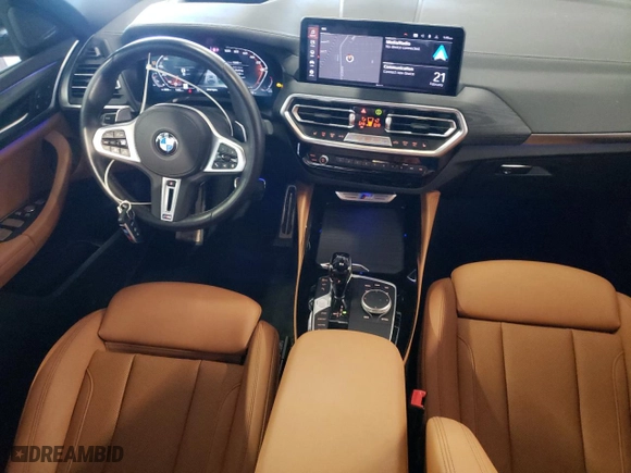 2023 BMW X4 M40i with VIN 5UX43DT09P9R44007, listed as a Copart auction lot 46134345 with 16,960 mi miles and Salvage Title. Bid and sale history available at carsss.com. Image 8.
