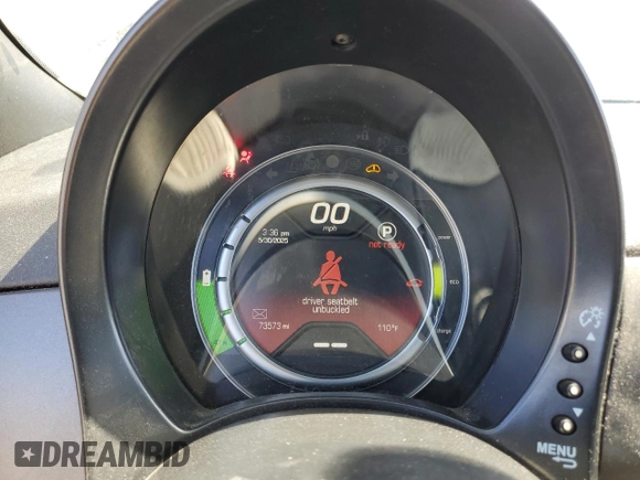 2017 FIAT 500e с VIN 3C3CFFGE1HT598411, выставлен на аукционе Copart как лот 58774295 с пробегом 73 573 миль миль и Чистый • Clean title. История ставок и продаж доступна на DreamBid. Изображение 9.