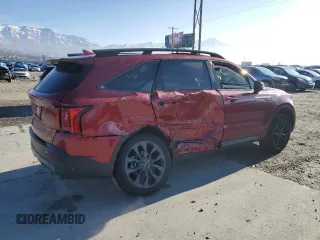 2023 Kia Sorento X-Line EX with VIN 5XYRHDLF9PG214934, listed as a Copart auction lot 83004844 with 16,151 mi miles and Salvage Title. Bid and sale history available at carsss.com. Image 3.