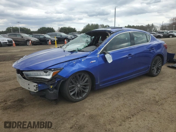 2022 Acura ILX w/Premium/A-Spec Package with VIN 19UDE2F84NA002607, listed as a Copart auction lot 52875145 with 107,612 mi miles and Clean Title. Bid and sale history available at carsss.com. Image 1.