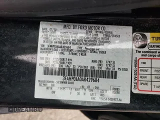 2010 Ford Fusion SEL with VIN 3FAHP0JA0AR429684, listed as a Copart auction lot 82409314 with 0 mi miles and Salvage Title. Bid and sale history available at carsss.com. Image 12.