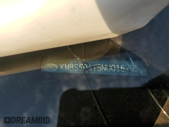 2022 Hyundai Santa Fe Hybrid Limited with VIN KM8S5DA15NU016795, listed as a Copart auction lot 75562994 with 0 mi miles and Salvage Title. Bid and sale history available at carsss.com. Image 13.