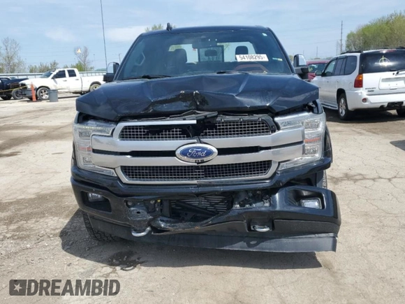2018 Ford F-150 XL with VIN 1FTFW1EG2JFE02475, listed as a Copart auction lot 54108295 with 121,193 mi miles and Salvage title. Bid and sale history available at DreamBid. Image 5.