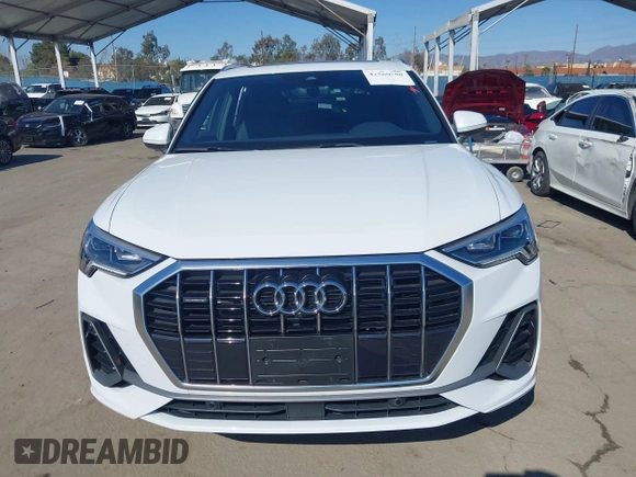 2023 Audi Q3 S line Premium Plus with VIN WA1EECF31P1116199, listed as a IAAI auction lot 41560100 with 18,375 mi miles. Bid and sale history available at carsss.com. Image 12.
