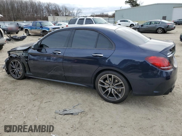 2020 Mercedes-Benz C 43 AMG with VIN W1KWF6EB3LR594563, listed as a Copart auction lot 88457735 with 67,092 mi miles and Salvage Title. Bid and sale history available at carsss.com. Image 2.