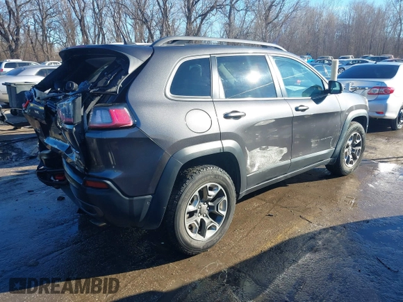 2019 Jeep Cherokee Trailhawk Elite with VIN 1C4PJMBX9KD369142, listed as a IAAI auction lot 41337108 with 66,780 mi miles. Bid and sale history available at carsss.com. Image 4.