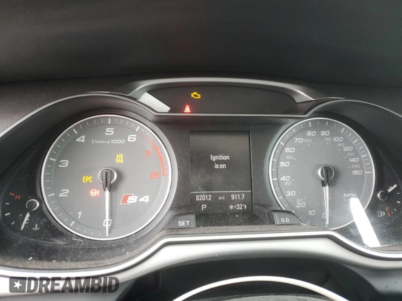 2013 Audi S4 Prestige with VIN WAUKGAFL1DA050754, listed as a Copart auction lot 45048155 with 82,012 mi miles and Salvage Title. Bid and sale history available at DreamBid. Image 9.