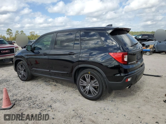 2021 Honda Passport EX-L with VIN 5FNYF7H53MB016100, listed as a Copart auction lot 82453154 with 24,772 mi miles and Salvage Title. Bid and sale history available at carsss.com. Image 2.