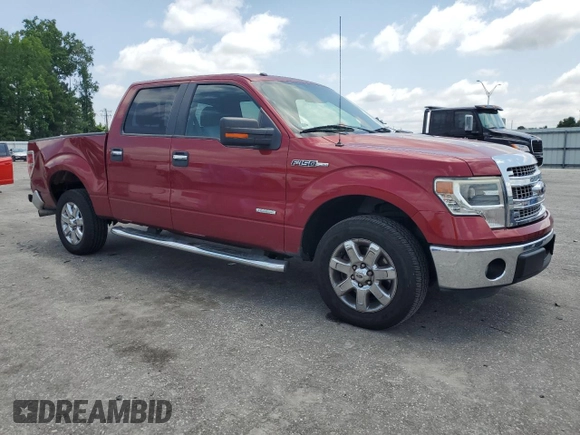 2014 Ford F-150 XL with VIN 1FTFW1CT7EKG41338, listed as a Copart auction lot 60037405 with 128,130 mi miles and Salvage title. Bid and sale history available at DreamBid. Image 4.