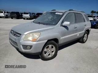 2009 Kia Sportage LX with VIN KNDJF723X97602184, listed as a Copart auction lot 74571614 with 44,247 mi miles and Salvage Title. Bid and sale history available at carsss.com. Image 1.