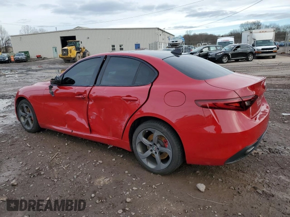 2018 Alfa Romeo Giulia with VIN ZARFAEDN3J7567151, listed as a Copart auction lot 85385364 with Not provided miles and Salvage title. Bid and sale history available at DreamBid. Image 2.