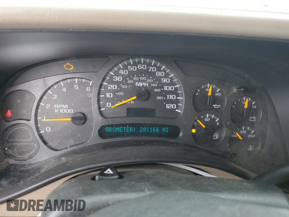 2003 Chevrolet Silverado 1500 with VIN 2GCEC19T931204708, listed as a Copart auction lot 55416945 with 201,166 mi miles and Salvage Title. Bid and sale history available at DreamBid. Image 9.