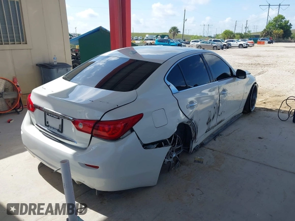 2014 Infiniti Q50 Premium with VIN JN1BV7AP4EM672032, listed as a IAAI auction lot 42339388 with 203,841 mi miles and . Bid and sale history available at DreamBid. Image 4.