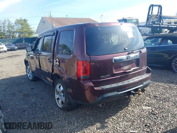 2013 Honda Pilot EX-L with VIN 5FNYF4H76DB026426, listed as a IAAI auction lot 41917433 with Not Provided miles and . Bid and sale history available at carsss.com. Image 3.