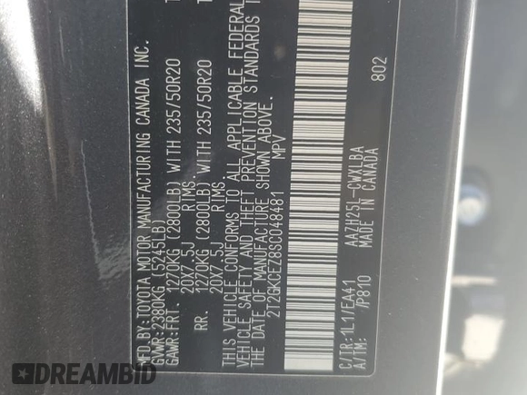 2025 Lexus NX 350h Premium z VIN 2T2GKCEZ8SC048481, wystawiony jako Copart lot #47805105 z przebiegiem Nie podano mil oraz Szkoda całkowita • Salvage title. Historia ofert i sprzedaży dostępna na DreamBid. Obrazek 13.