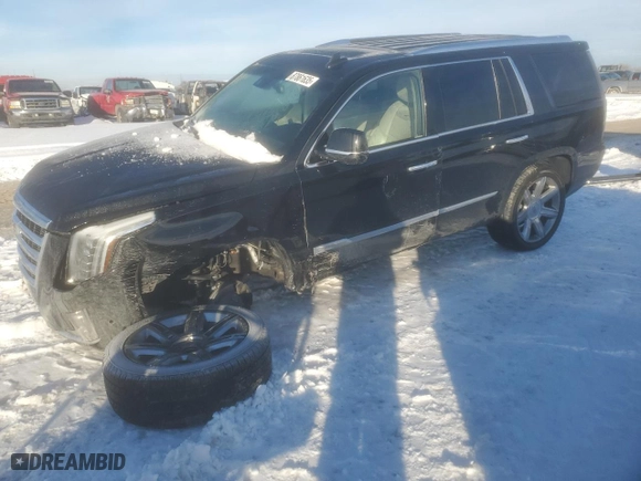 2020 Cadillac Escalade Premium Luxury with VIN 1GYS4CKJ3LR205116, listed as a Copart auction lot 87861635 with 90,708 mi miles and Salvage Title. Bid and sale history available at carsss.com. Image 1.