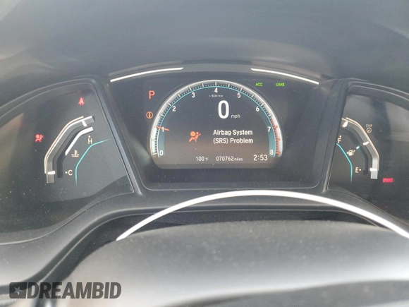 2019 Honda Civic LX with VIN 2HGFC2F66KH548402, listed as a Copart auction lot 51483625 with 70,762 mi miles and Salvage Title. Bid and sale history available at DreamBid. Image 9.
