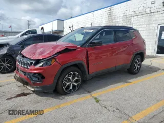 2025 Jeep Compass Limited with VIN 3C4NJDCN5ST565528, listed as a Copart auction lot 62656415 with 2,498 mi miles and Salvage title. Bid and sale history available at DreamBid. Image 1.