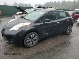 2016 Nissan LEAF S with VIN 1N4BZ0CP7GC314394, listed as a Copart auction lot 61433885 with 38,757 mi miles and Salvage title. Bid and sale history available at DreamBid. Image 1.