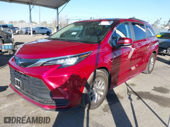 2023 Toyota Sienna LE z VIN 5TDKRKEC4PS139651, wystawiony jako IAAI lot #41310256 z przebiegiem 57 792 mil mil oraz . Historia ofert i sprzedaży dostępna na DreamBid. Obrazek 2.
