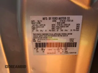 2013 Ford F-150 XL z VIN 1FTFX1CTXDFC92650, wystawiony jako Copart lot #49241845 z przebiegiem 151 128 mil mil oraz Szkoda całkowita • Salvage title. Historia ofert i sprzedaży dostępna na DreamBid. Obrazek 14.