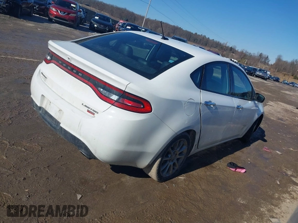 2013 Dodge Dart Limited with VIN 1C3CDFCH5DD323999, listed as a IAAI auction lot 41581332 with 180,840 mi miles. Bid and sale history available at carsss.com. Image 4.