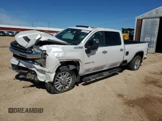2020 Chevrolet Silverado 3500HD High Country with VIN 1GC4YVEY7LF183582, listed as a Copart auction lot 57320385 with 52,808 mi miles and Salvage title. Bid and sale history available at DreamBid. Image 1.