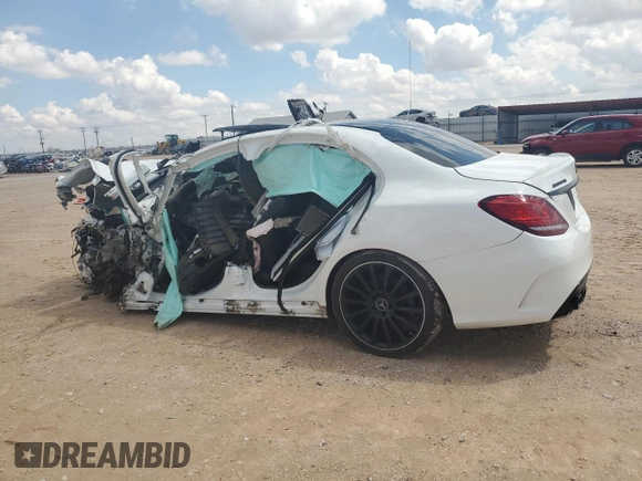 2019 Mercedes-Benz C 43 AMG with VIN 55SWF6EB4KU303646, listed as a Copart auction lot 70052434 with Not provided miles and Non repairable. Bid and sale history available at DreamBid. Image 2.