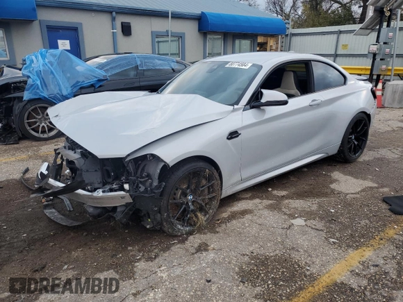 2021 BMW M2 Competition with VIN WBS2U7C06M7H84484, listed as a Copart auction lot 80774584 with 54,442 mi miles and Salvage Title. Bid and sale history available at carsss.com. Image 1.
