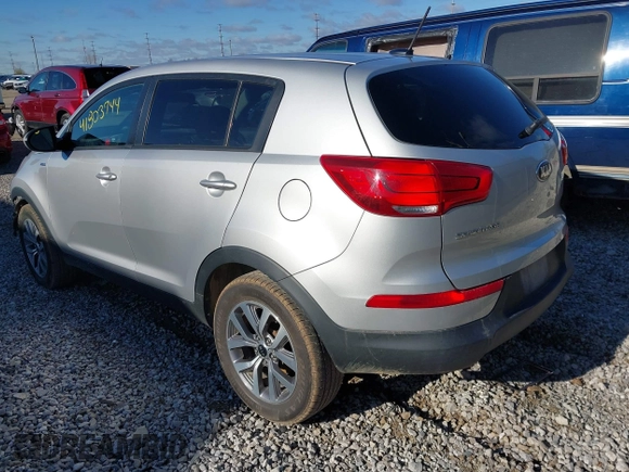 2015 Kia Sportage LX with VIN KNDPBCAC3F7789828, listed as a IAAI auction lot 41803744 with 126,002 mi miles and . Bid and sale history available at carsss.com. Image 3.