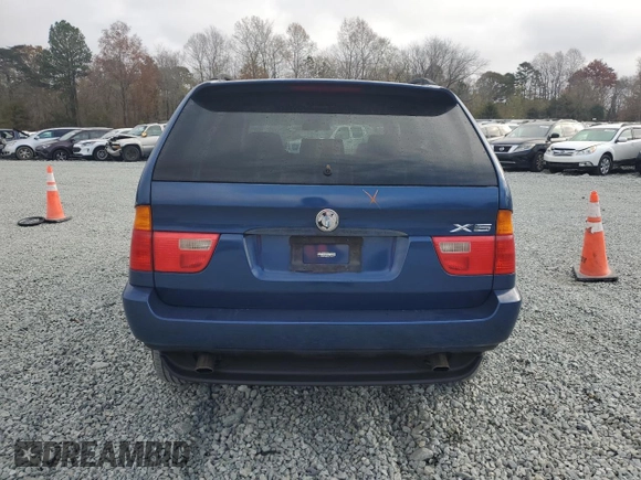 2001 BMW X5 3.0i with VIN WBAFA53521LP22241, listed as a Copart auction lot 79706624 with 145,145 mi miles and Salvage Title. Bid and sale history available at carsss.com. Image 6.