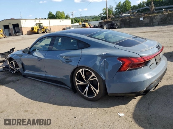 2022 Audi e-tron GT Premium Plus z VIN WAUCJBFW2N7004693, wystawiony jako Copart lot #68906384 z przebiegiem Nie podano mil oraz Szkody całkowita. Historia ofert i sprzedaży dostępna na DreamBid. Obrazek 2.