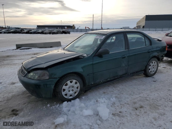 1999 Honda Civic VP with VIN 2HGEJ6619XH906970, listed as a Copart auction lot 88258005 with 297,124 mi miles and Clean Title. Bid and sale history available at carsss.com. Image 1.