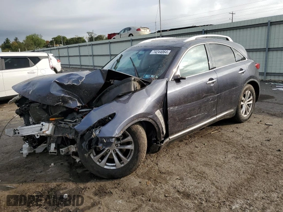 2010 Infiniti FX35 with VIN JN8AS1MW1AM851242, listed as a Copart auction lot 74244064 with 0 mi miles and Salvage Title. Bid and sale history available at carsss.com. Image 1.