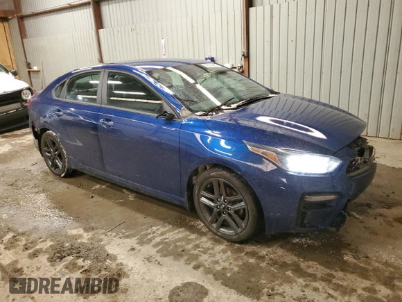 2021 Kia Forte GT-Line with VIN 3KPF34AD6ME306904, listed as a Copart auction lot 45990485 with 91,200 mi miles and Salvage Title. Bid and sale history available at carsss.com. Image 4.